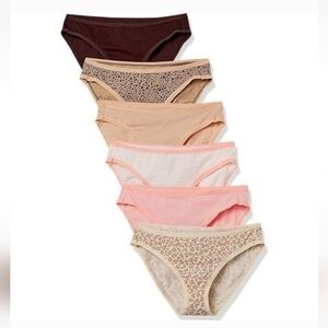 Amazon Essential Women's 6 Pack Cotton Bikini Briefs Size XS NWT